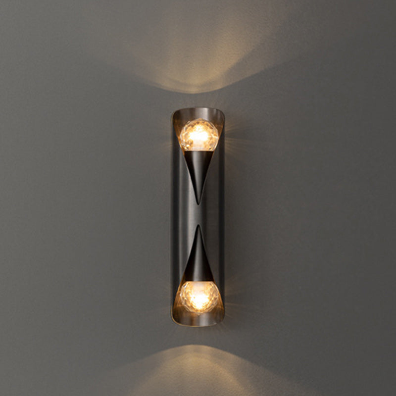 Moderne minimalistische Kupfer-Wandleuchte mit 2 Lichtern für das Wohnzimmer 