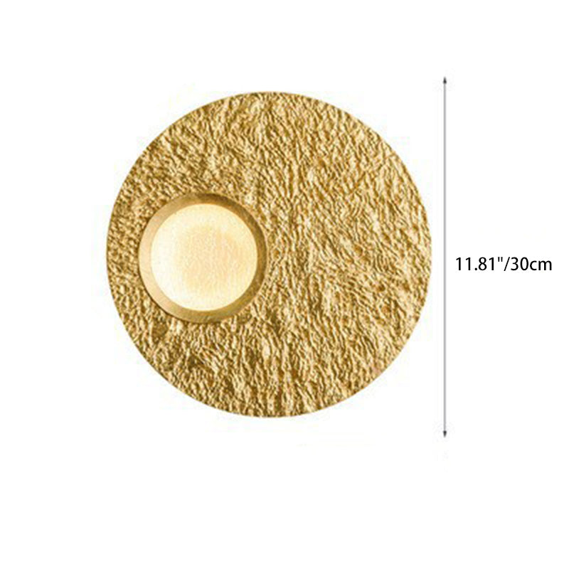 Aplique de Pared LED de Resina de Hierro Redondo Escandinavo Contemporáneo para Sala de Estar 
