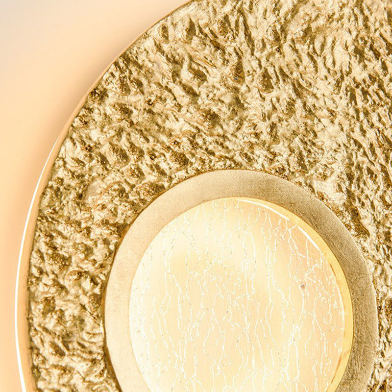 Aplique de Pared LED de Resina de Hierro Redondo Escandinavo Contemporáneo para Sala de Estar 