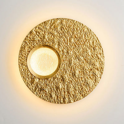 Aplique de Pared LED de Resina de Hierro Redondo Escandinavo Contemporáneo para Sala de Estar 