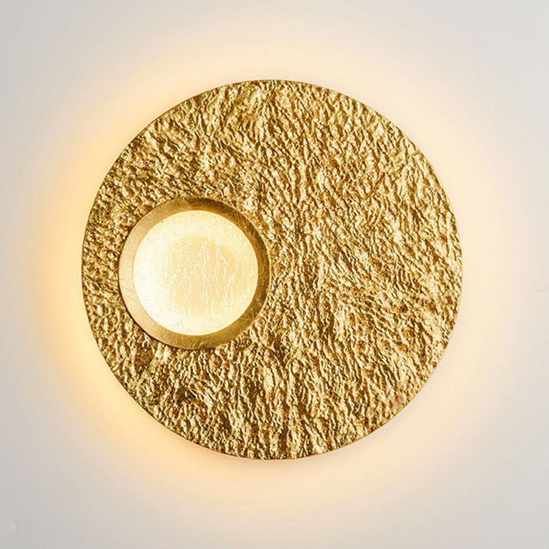 Aplique de Pared LED de Resina de Hierro Redondo Escandinavo Contemporáneo para Sala de Estar 