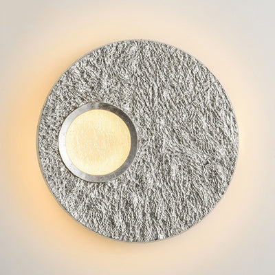 Aplique de Pared LED de Resina de Hierro Redondo Escandinavo Contemporáneo para Sala de Estar 