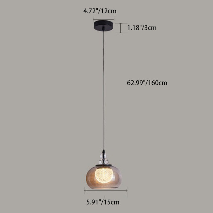 Lustre à LED en verre et fer ovale de luxe contemporain pour salon 