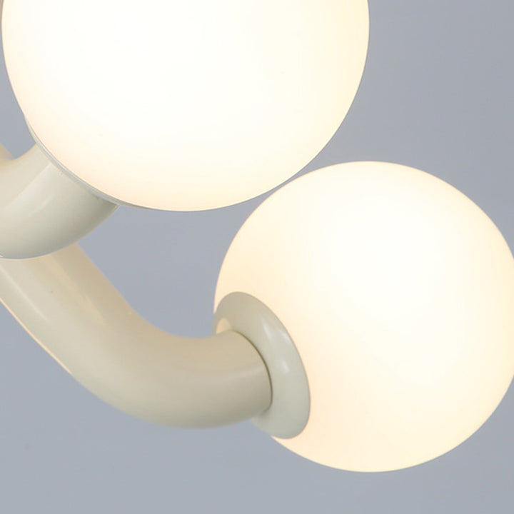 Globe nordique contemporain en fer et plastique à 5 lumières pour salon 