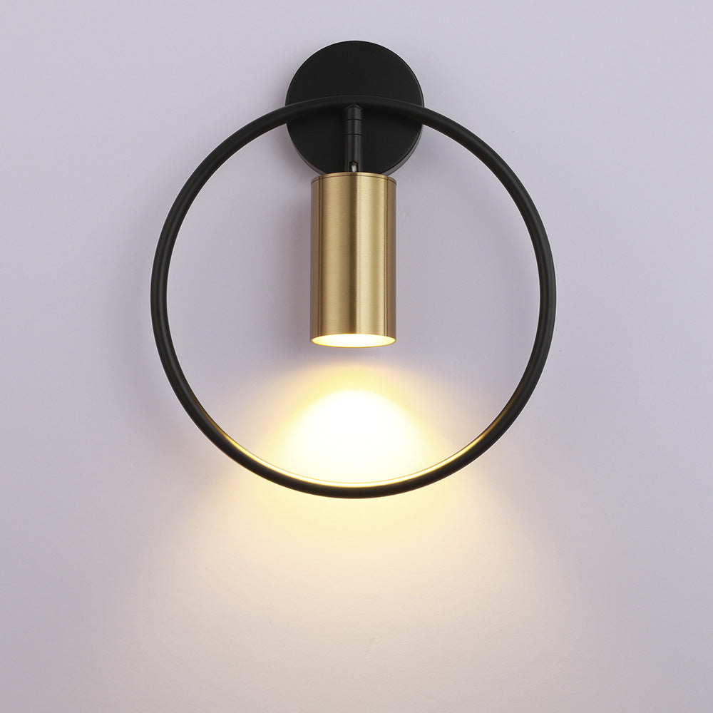 Zeitgenössische Luxus Runde Eisen 1-Licht Wandleuchte für Wohnzimmer 