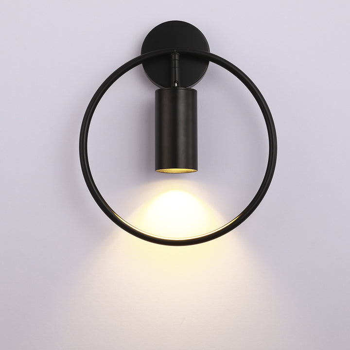 Zeitgenössische Luxus Runde Eisen 1-Licht Wandleuchte für Wohnzimmer 
