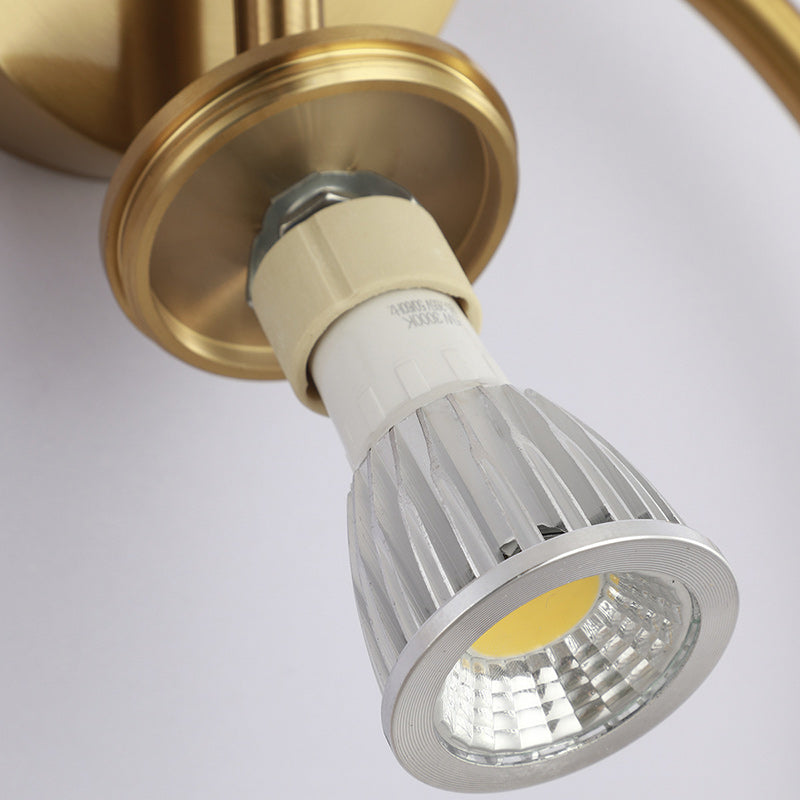 Zeitgenössische Luxus Runde Eisen 1-Licht Wandleuchte für Wohnzimmer 