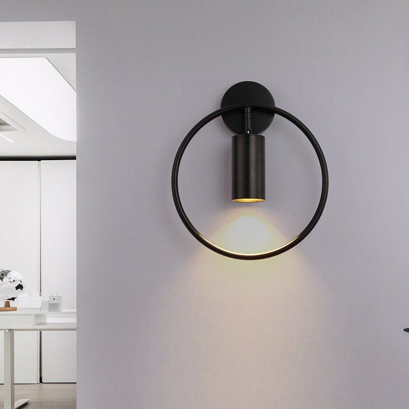Zeitgenössische Luxus Runde Eisen 1-Licht Wandleuchte für Wohnzimmer 
