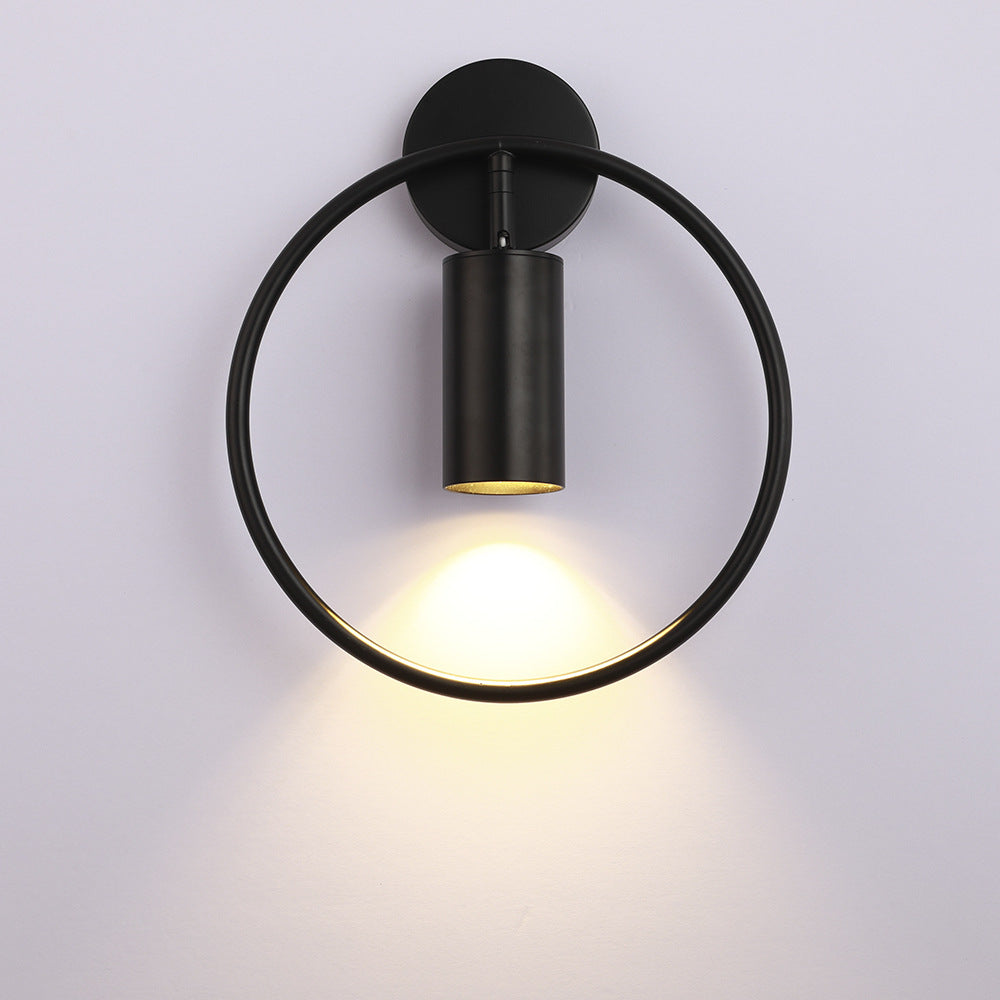 Zeitgenössische Luxus Runde Eisen 1-Licht Wandleuchte für Wohnzimmer 