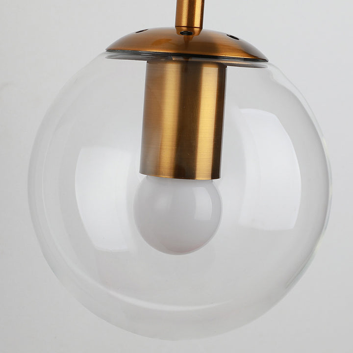 Modern Minimalist Globe Iron Glass 1-Light Wall Sconce Lamp For Living Room