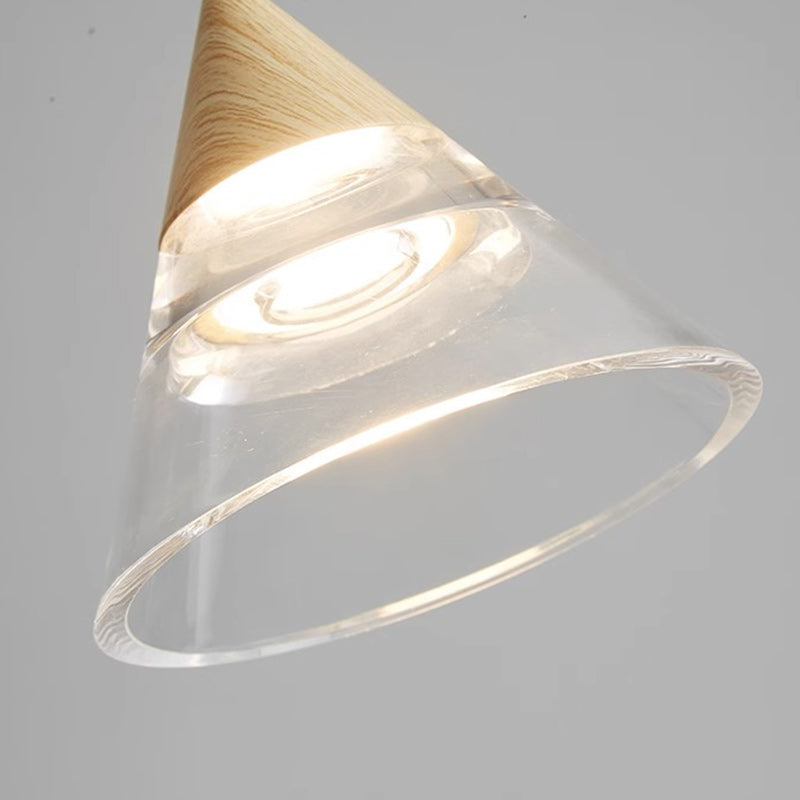 Lustre LED en acrylique rond en fer nordique contemporain pour salon 