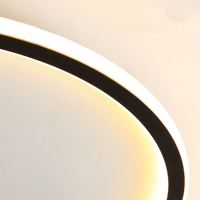 Moderna lámpara de techo empotrada de LED de hierro acrílico redonda minimalista para sala de estar 