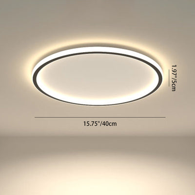 Moderna lámpara de techo empotrada de LED de hierro acrílico redonda minimalista para sala de estar 
