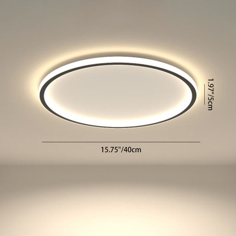 Moderna lámpara de techo empotrada de LED de hierro acrílico redonda minimalista para sala de estar 