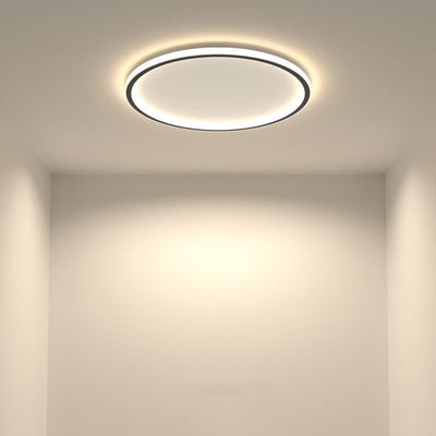 Moderna lámpara de techo empotrada de LED de hierro acrílico redonda minimalista para sala de estar 