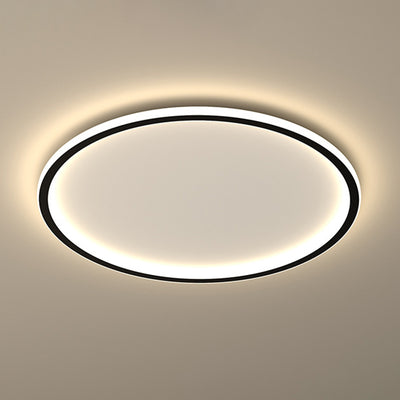 Moderna lámpara de techo empotrada de LED de hierro acrílico redonda minimalista para sala de estar 