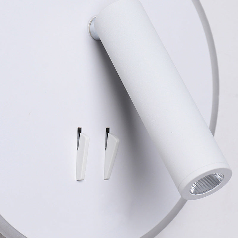Moderne minimalistische runde Eisen-PVC-LED-Wandleuchte für das Wohnzimmer 