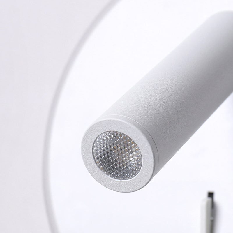 Moderne minimalistische runde Eisen-PVC-LED-Wandleuchte für das Wohnzimmer 