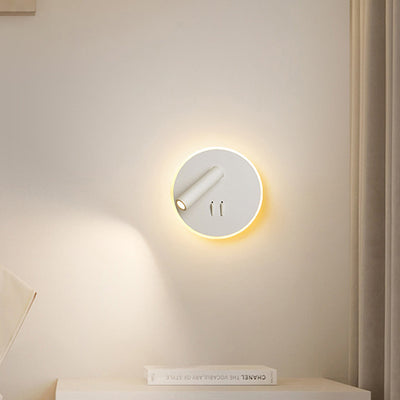 Moderne minimalistische runde Eisen-PVC-LED-Wandleuchte für das Wohnzimmer 