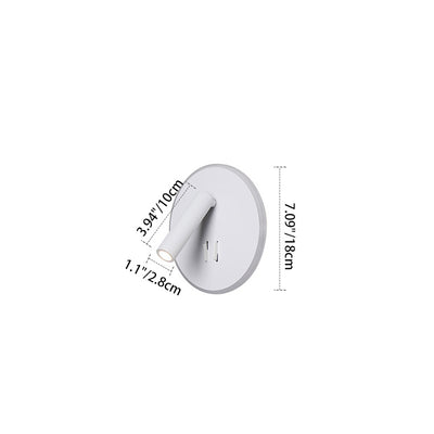 Moderne minimalistische runde Eisen-PVC-LED-Wandleuchte für das Wohnzimmer 