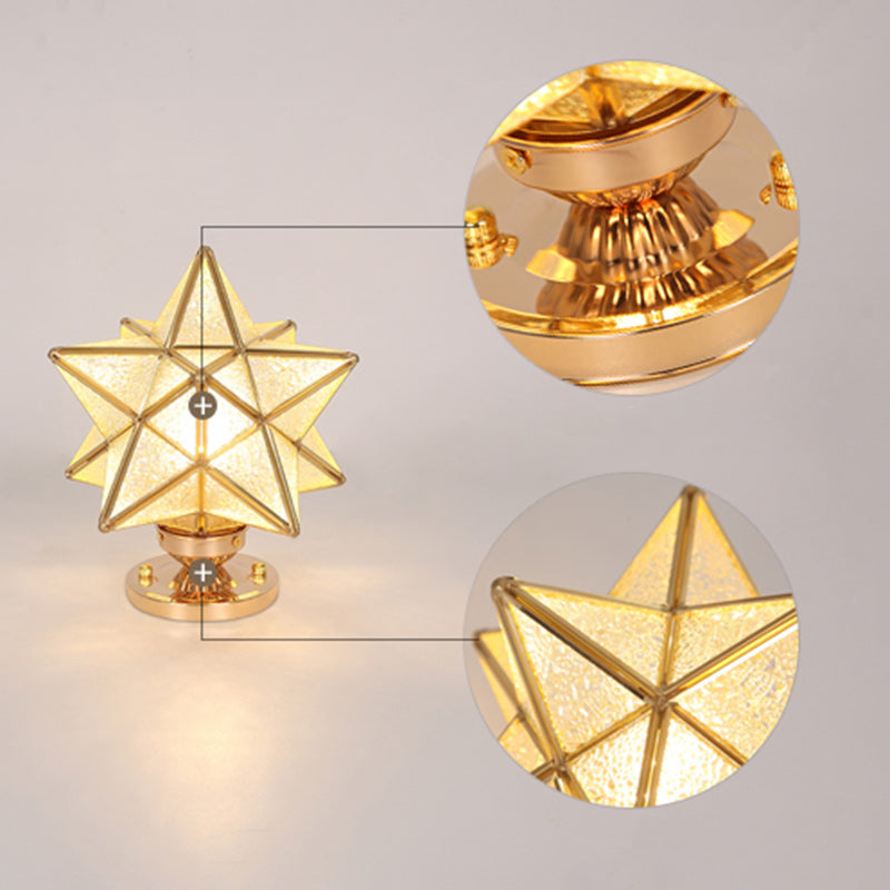 Étoile créative contemporaine en fer et plastique, plafonnier semi-encastré à 1 lumière pour le salon 