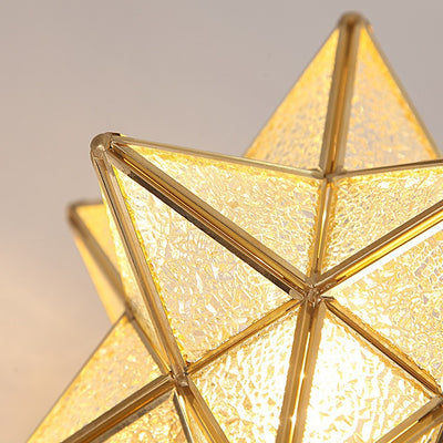 Zeitgenössische kreative Star Iron Kunststoff 1-Licht Semi-Flush Mount Deckenleuchte für Wohnzimmer 
