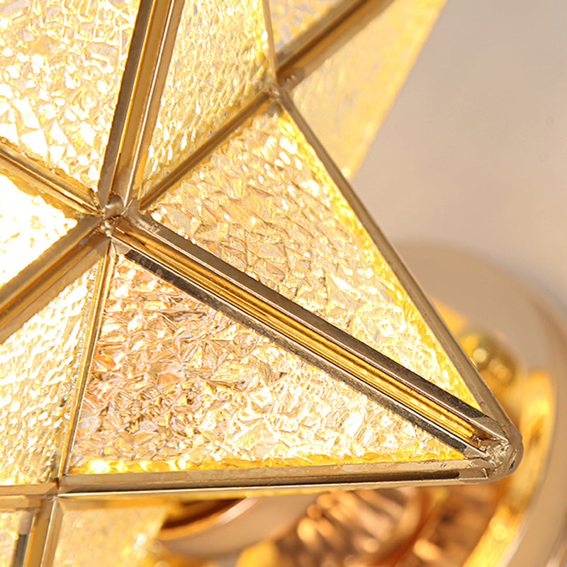 Zeitgenössische kreative Star Iron Kunststoff 1-Licht Semi-Flush Mount Deckenleuchte für Wohnzimmer 