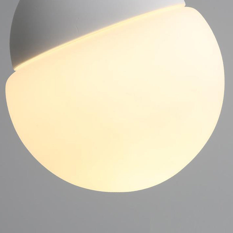 Globe Industriel Contemporain en Ciment et Verre : Suspension Luminaire 1 Lumière pour Salon 