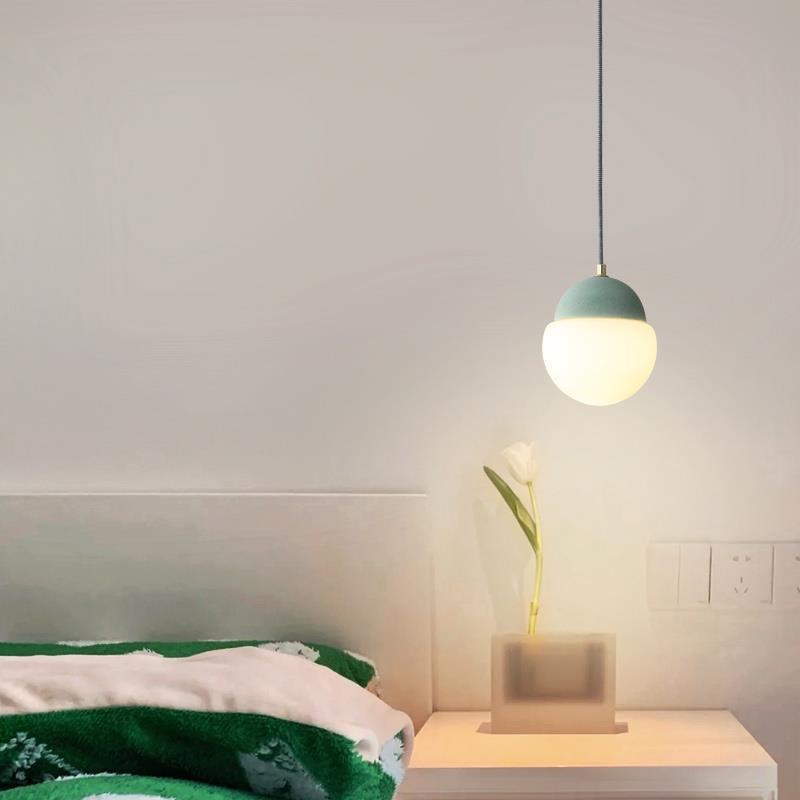 Globe Industriel Contemporain en Ciment et Verre : Suspension Luminaire 1 Lumière pour Salon 