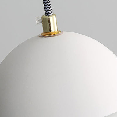 Globe Industriel Contemporain en Ciment et Verre : Suspension Luminaire 1 Lumière pour Salon 
