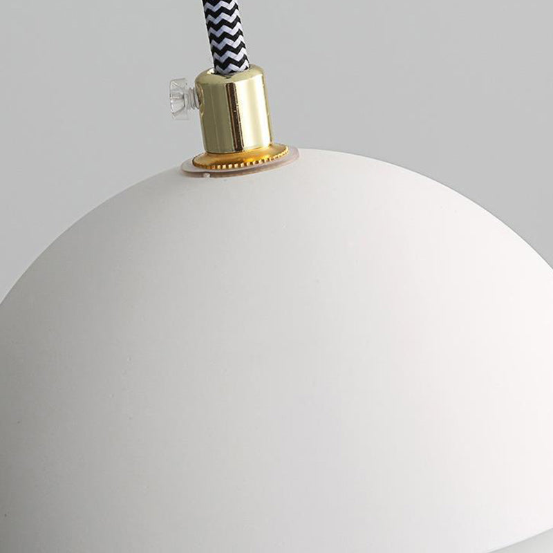 Globe Industriel Contemporain en Ciment et Verre : Suspension Luminaire 1 Lumière pour Salon 