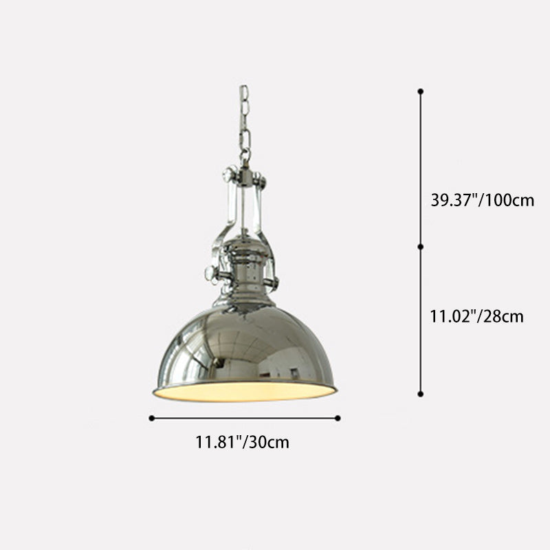Suspension Luminaire Contemporain en Dôme de Fer 1 Lumière pour Salon 