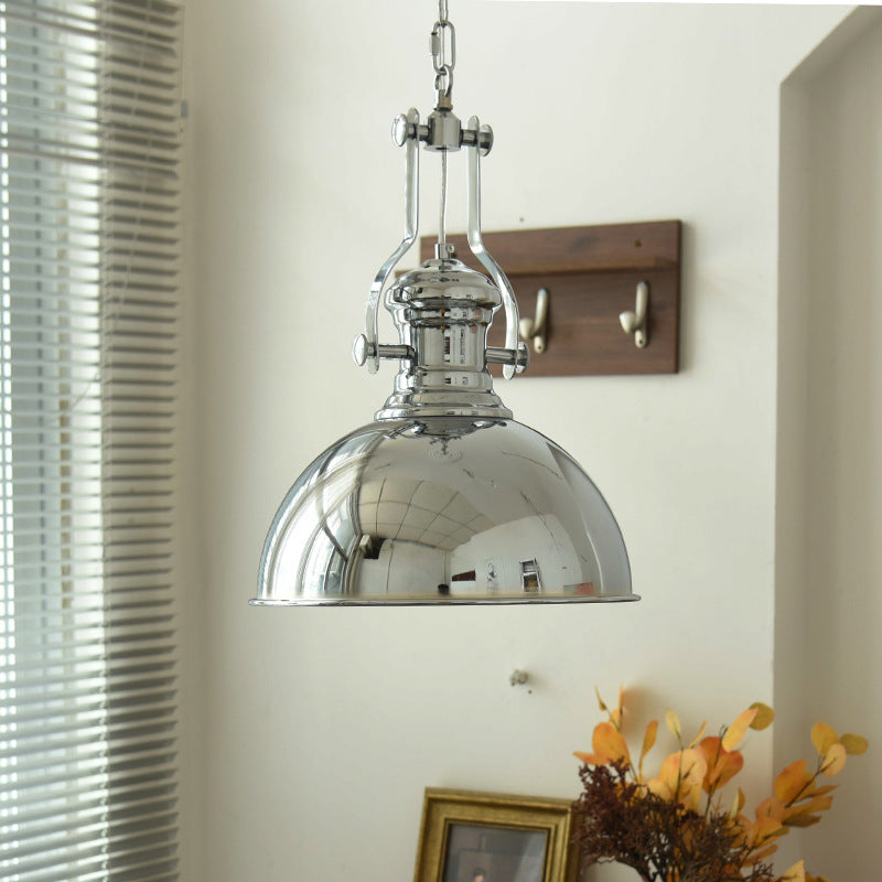 Suspension Luminaire Contemporain en Dôme de Fer 1 Lumière pour Salon 