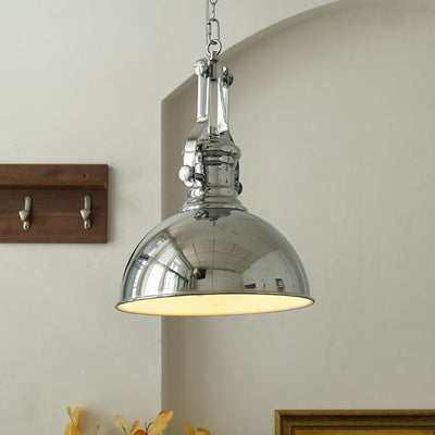 Suspension Luminaire Contemporain en Dôme de Fer 1 Lumière pour Salon 