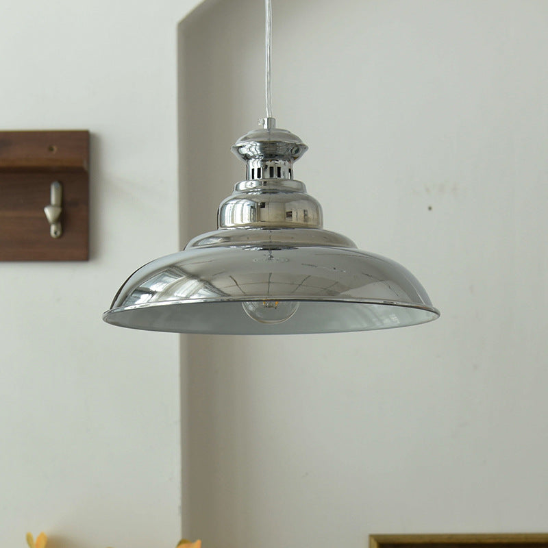 Suspension Luminaire Contemporain en Dôme de Fer 1 Lumière pour Salon 