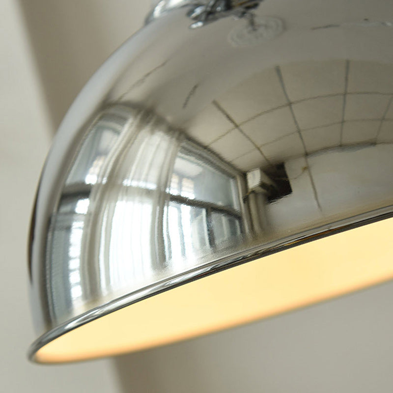 Suspension Luminaire Contemporain en Dôme de Fer 1 Lumière pour Salon 