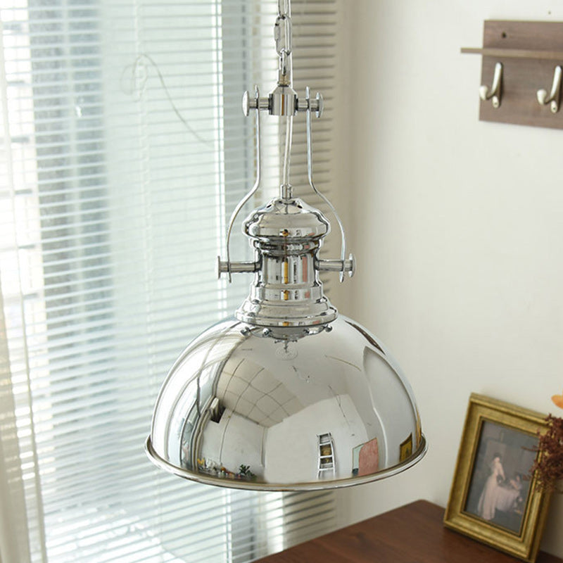Suspension Luminaire Contemporain en Dôme de Fer 1 Lumière pour Salon 