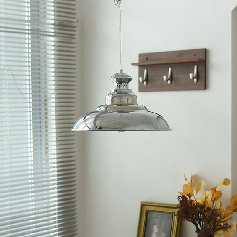 Suspension Luminaire Contemporain en Dôme de Fer 1 Lumière pour Salon 