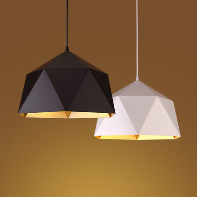 Zeitgenössische industrielle Rhombus-Eisen 1-Licht Pendelleuchte für das Wohnzimmer 