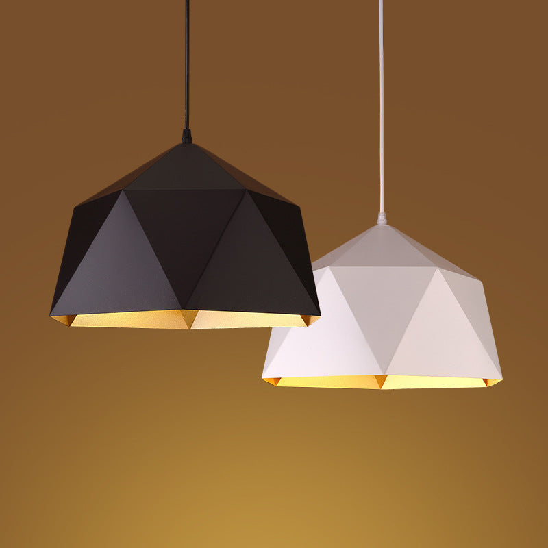 Zeitgenössische industrielle Rhombus-Eisen 1-Licht Pendelleuchte für das Wohnzimmer 