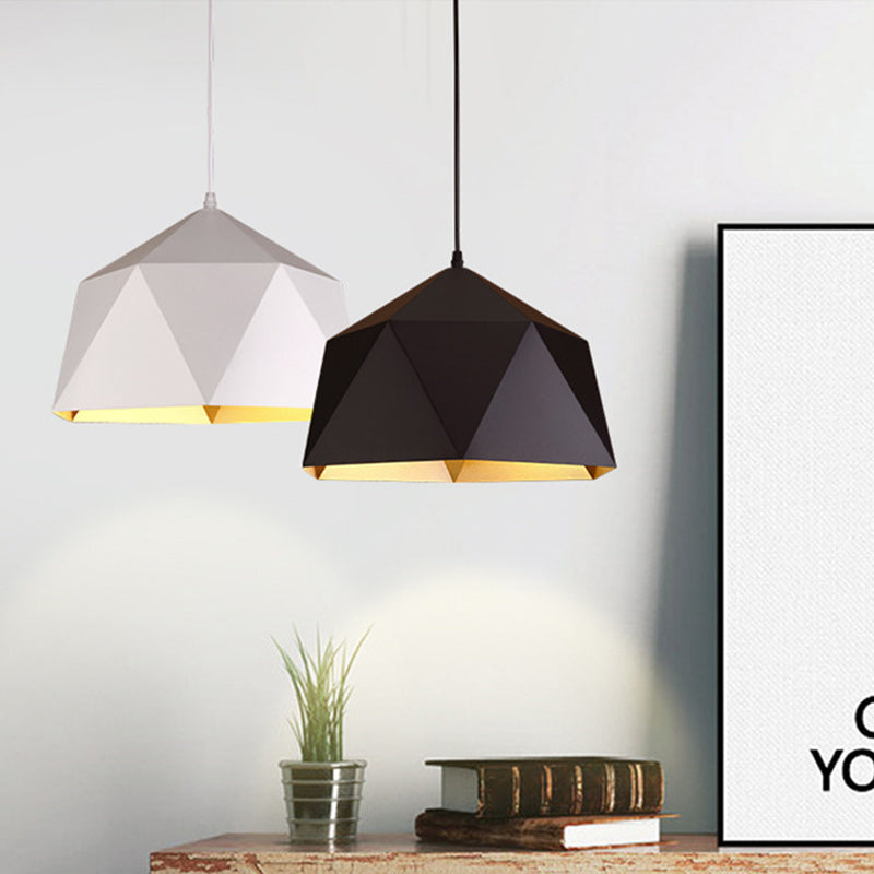 Zeitgenössische industrielle Rhombus-Eisen 1-Licht Pendelleuchte für das Wohnzimmer 