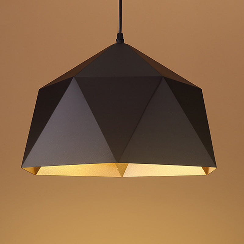 Zeitgenössische industrielle Rhombus-Eisen 1-Licht Pendelleuchte für das Wohnzimmer 