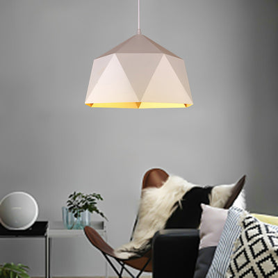 Zeitgenössische industrielle Rhombus-Eisen 1-Licht Pendelleuchte für das Wohnzimmer 