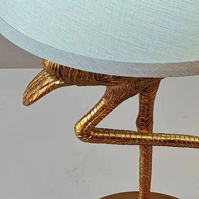 Lámpara de mesa de resina con diseño de pájaro escandinavo contemporáneo de una luz para sala de estar 