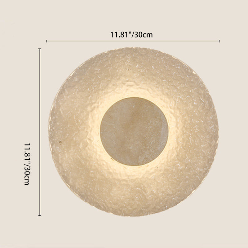 Contemporary Nordic Round Stone Acrylic LED Wall Sconce Lamp For Living Room