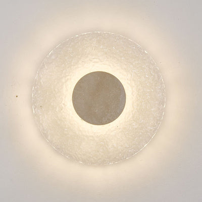 Contemporary Nordic Round Stone Acrylic LED Wall Sconce Lamp For Living Room