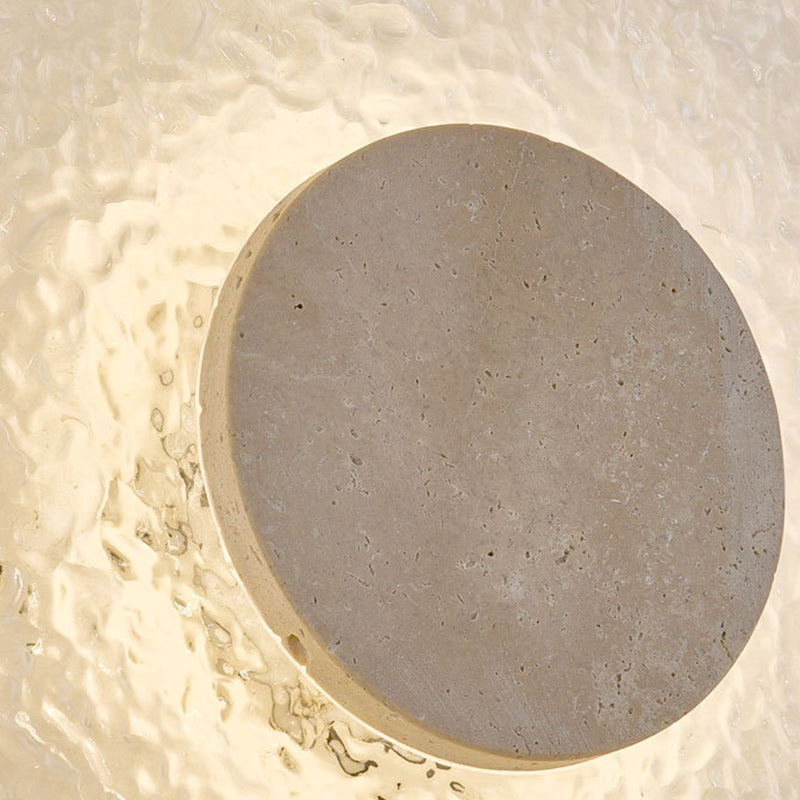 Contemporary Nordic Round Stone Acrylic LED Wall Sconce Lamp For Living Room