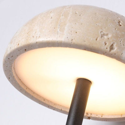 Traditional Japanese Dome Wood Stone LED Wall Sconce Lamp For Living Room