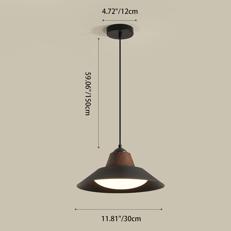Suspension Luminaire Contemporain Nordique Rond en Fer à 1 Lumière pour Salon 