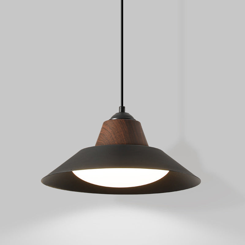 Suspension Luminaire Contemporain Nordique Rond en Fer à 1 Lumière pour Salon 